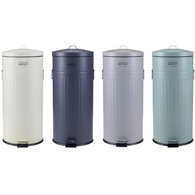 Off-White - Charles Bentley Retro - Powder-coated steel - 30L - Waste Bin Off-White - Charles Bentley Retro - Powder-coated steel - 30L - Waste Bin