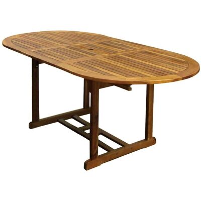 Charles Bentley - Acacia Extendable Table - Parasol Charles Bentley - Acacia Extendable Table - Parasol