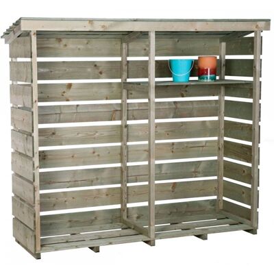 Charles Bentley FSC Nordic Spruce Wood Double Log Store - Heavy Duty Charles Bentley FSC Nordic Spruce Wood Double Log Store - Heavy Duty