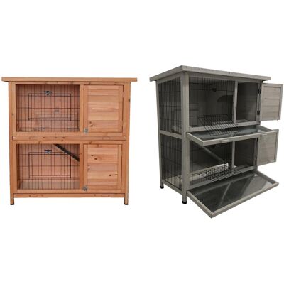 Charles Bentley - Two Storey Pet Hutch - Natural - Pet Hutch Charles Bentley - Two Storey Pet Hutch - Natural - Pet Hutch