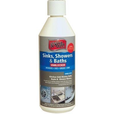 Knock Out Unblocker - 500ml Pack (6) - Drain Unblocker Knock Out Unblocker - 500ml Pack (6) - Drain Unblocker