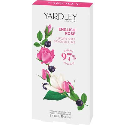 Savon English Rose Yardley - Savon pour le corps - Publicité Savon English Rose Yardley - Savon pour le corps - Publicité