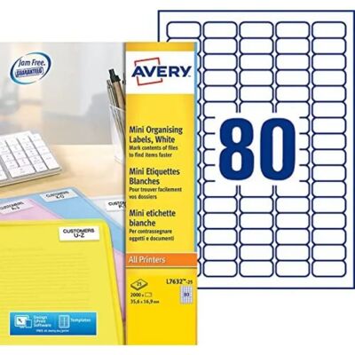 Avery L7632-25 Weiße Mini-Etiketten - Etiketten Avery L7632-25 Weiße Mini-Etiketten - Etiketten