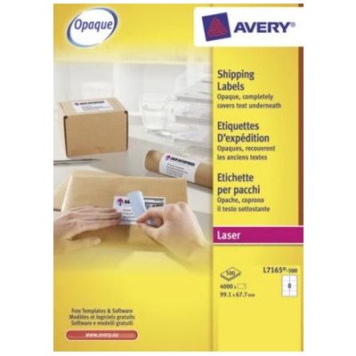 Avery L7165-500 White Self-Adhesive Labels - Labels Avery L7165-500 White Self-Adhesive Labels - Labels