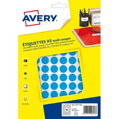 Avery Modello 42700009242777 - Carta Etichetta - Blu Avery Modello 42700009242777 - Carta Etichetta - Blu