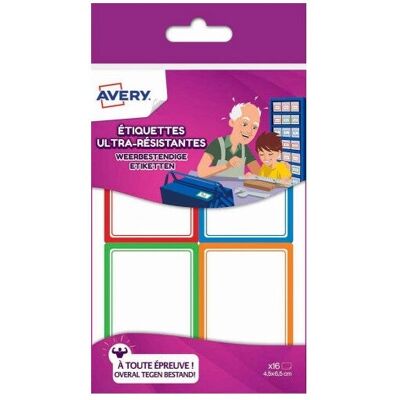 Etichetta autoadesiva Avery RES16 - Rettangolare Permanente Multicolore - 16 pezzi Etichetta autoadesiva Avery RES16 - Rettangolare Permanente Multicolore - 16 pezzi