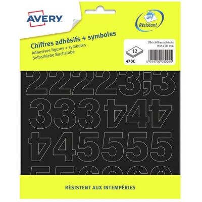 Avery - 470C - Black? - 286 pcs - Label - Publicité Avery - 470C - Black? - 286 pcs - Label - Publicité
