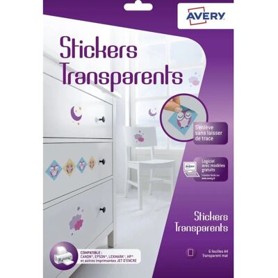Avery C9421 štítek na tiskárnu - Transparentní samolepka - A4 Avery C9421 štítek na tiskárnu - Transparentní samolepka - A4