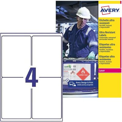 Avery B7169-50 Ultra Motståndskraftiga Etiketter - 50 Arkau Avery B7169-50 Ultra Motståndskraftiga Etiketter - 50 Arkau