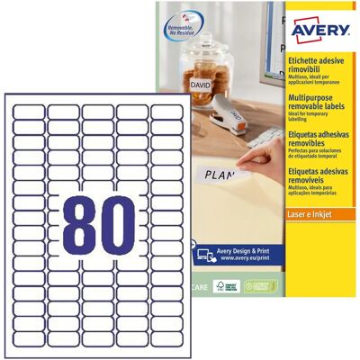Etiquetas removíveis brancas Avery L4732REV Etiquetas removíveis brancas Avery L4732REV