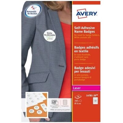 Avery L4781-20 Vitt A4-tryckpapper - 20 ark Avery L4781-20 Vitt A4-tryckpapper - 20 ark