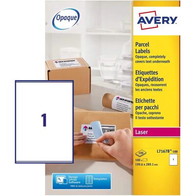 Avery L7167B - BlockOut Versandetiketten - FSC, Laser, 199.6x289.1mm Avery L7167B - BlockOut Versandetiketten - FSC, Laser, 199.6x289.1mm