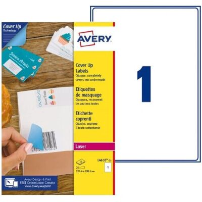 Avery L4610 Etiquetas Blancas - Rectángulo Permanente - 25 uds Avery L4610 Etiquetas Blancas - Rectángulo Permanente - 25 uds