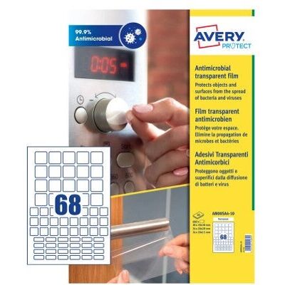 Avery Selbstklebende Etiketten - Mikrobielle Schutz - 680 Stück Avery Selbstklebende Etiketten - Mikrobielle Schutz - 680 Stück