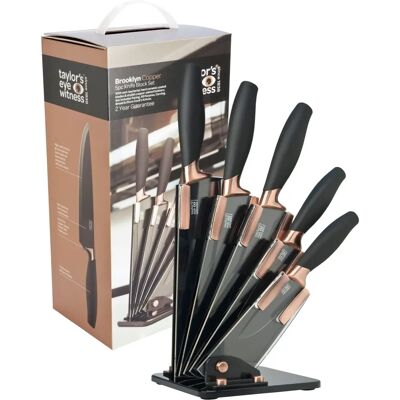Taylors Eye Witness Brooklyn Copper 5pc Knife Set - Kitchen, Black & Copper Taylors Eye Witness Brooklyn Copper 5pc Knife Set - Kitchen, Black & Copper