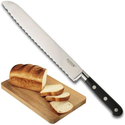 Sabatier Professional Serrated Bread Knife - 8in/20cm Full Tang Blade Forged from High Graded Taper Ground Stainless Steel Sabatier Professional Serrated Bread Knife - 8in/20cm Full Tang Blade Forged from High Graded Taper Ground Stainless Steel
