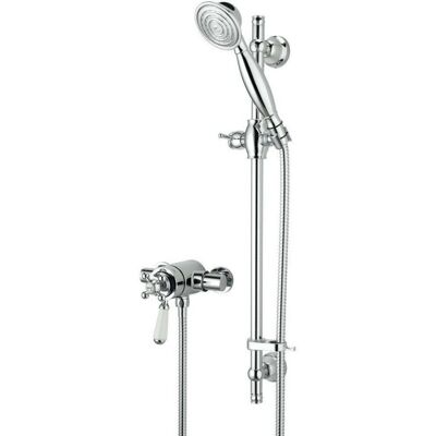 Bristan Regency Thermostatic Shower Round Exposed Dual Control Mini Valve - Shower Bristan Regency Thermostatic Shower Round Exposed Dual Control Mini Valve - Shower
