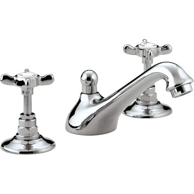 Bristan 1901 3 Hole Bathroom Sink Basin Mixer Tap - Chrome Bristan 1901 3 Hole Bathroom Sink Basin Mixer Tap - Chrome