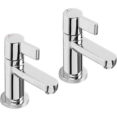 Bristan Clio Basin Pillar Taps - Chrome Bristan Clio Basin Pillar Taps - Chrome