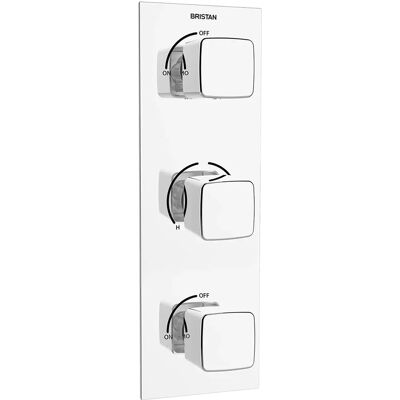 Bristan Cobalt Thermostatic Duschventil - Eingebautes Doppelsteuerung Bristan Cobalt Thermostatic Duschventil - Eingebautes Doppelsteuerung
