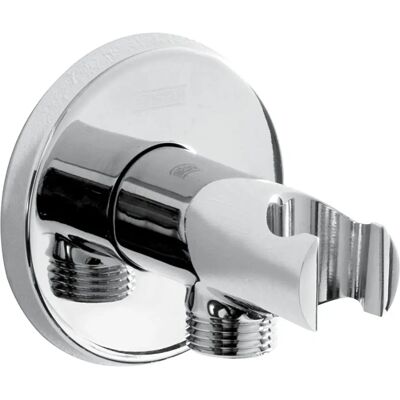 Accesorio de ducha Bristan C WORD02 C - Enchufe de pared redondo contemporáneo con soporte para teléfono Accesorio de ducha Bristan C WORD02 C - Enchufe de pared redondo contemporáneo con soporte para teléfono
