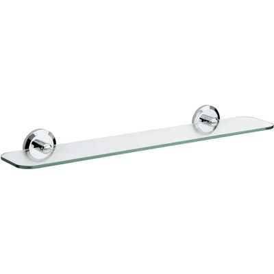 Bristan Solo Glass Shelf - Chrome Plated - Bathroom & Kitchen Bristan Solo Glass Shelf - Chrome Plated - Bathroom & Kitchen