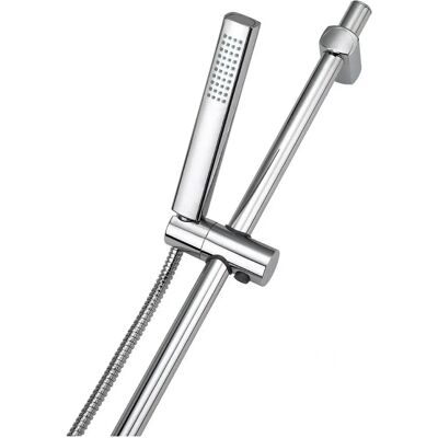 Bristan Qube Shower Kit with Rub Clean Handset - Chrome Plated Bristan Qube Shower Kit with Rub Clean Handset - Chrome Plated