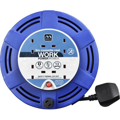 Bobine de câble bleue Masterplug MCT08134R 8m - Bobine de câble - Publicité Bobine de câble bleue Masterplug MCT08134R 8m - Bobine de câble - Publicité