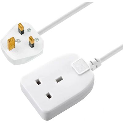 Masterplug Bog10 Basics 10m 13 Amp 1 Gang Socket Extension Cable Lead White Masterplug Bog10 Basics 10m 13 Amp 1 Gang Socket Extension Cable Lead White