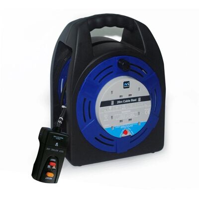 Masterplug HBT2013/4BLRCD-MP Enrouleur de boîte 240V 13A 4 prises RCD - Publicité Masterplug HBT2013/4BLRCD-MP Enrouleur de boîte 240V 13A 4 prises RCD - Publicité