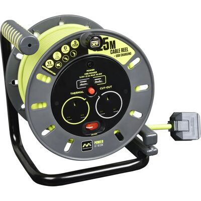 Masterplug Masterplug MSTOMU25132 PRO-XT Open Cable Reel 25m Masterplug Masterplug MSTOMU25132 PRO-XT Open Cable Reel 25m