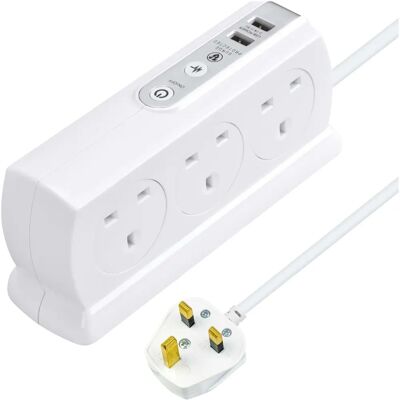 Masterplug 2m 6 Socket Surge Protected Extension Lead - Power Strip Masterplug 2m 6 Socket Surge Protected Extension Lead - Power Strip