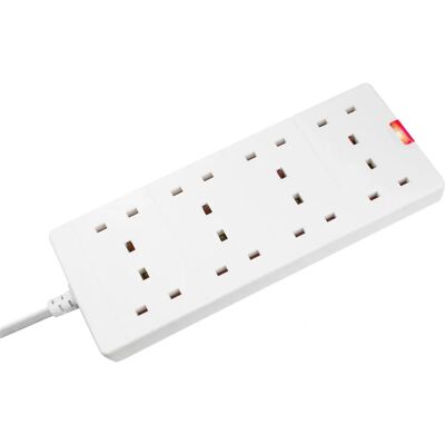 Masterplug Acht Steckdosen Verlängerungskabel - 2m Weiß - Verlängerungskabel Masterplug Acht Steckdosen Verlängerungskabel - 2m Weiß - Verlängerungskabel