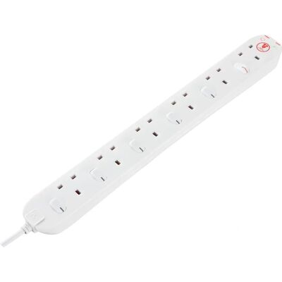 Masterplug Six Socket Surge Protected Switched Extension Masterplug Six Socket Surge Protected Switched Extension