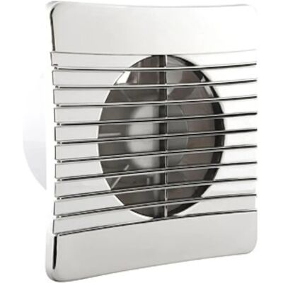 Airvent 404119 Axial Extractor Fan - Timer, 100 mm, Chrome Airvent 404119 Axial Extractor Fan - Timer, 100 mm, Chrome