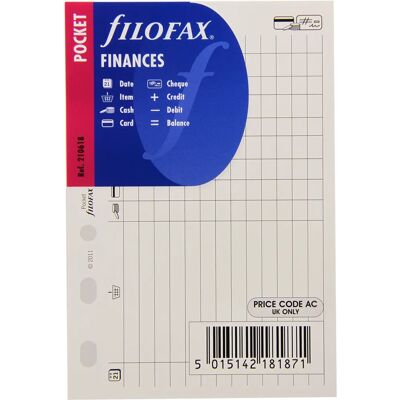 Recharge Finances pour Filofax - 20 Feuilles de Papier - Blanc - Papier à écrire - Publicité Recharge Finances pour Filofax - 20 Feuilles de Papier - Blanc - Papier à écrire - Publicité