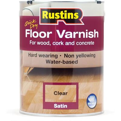 Rustins AFCS5000 Satin Floor Varnish 5L Rustins AFCS5000 Satin Floor Varnish 5L