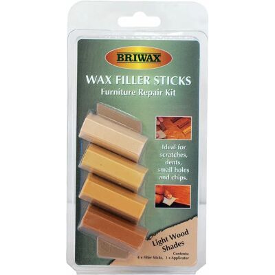 Briwax BWSWSLGT Woskowe patyczki w jasnych odcieniach drewna - Patyczki do uzupełniania Briwax BWSWSLGT Woskowe patyczki w jasnych odcieniach drewna - Patyczki do uzupełniania