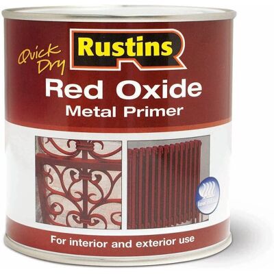 Apprêt Métallique Rouge Oxide Rustins 250ml - Imprimé métal - Publicité Apprêt Métallique Rouge Oxide Rustins 250ml - Imprimé métal - Publicité