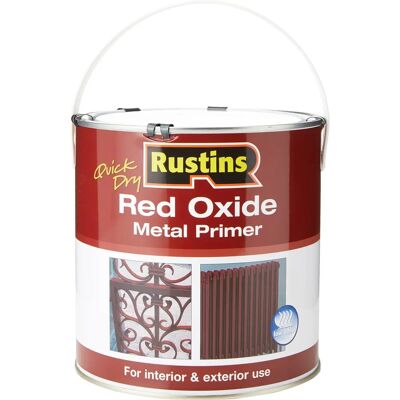 Rustins Red Oxide Metal Primer - 2.5L - Quick Dry, Corrosion Prevention Rustins Red Oxide Metal Primer - 2.5L - Quick Dry, Corrosion Prevention