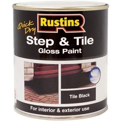 Rustins Black Quick Dry Step & Tile Paint - Paint Rustins Black Quick Dry Step & Tile Paint - Paint