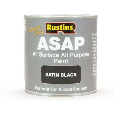 Rustins Rustins ASAP Paint Black 1 Litre - Paint Rustins Rustins ASAP Paint Black 1 Litre - Paint