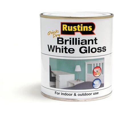 Peinture Brillante Blanche Rustins - 500ml - Publicité Peinture Brillante Blanche Rustins - 500ml - Publicité