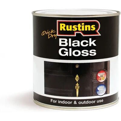 Rustins Rustins Quick Dry Black Gloss Paint - Interior/Exterior - 250ml Rustins Rustins Quick Dry Black Gloss Paint - Interior/Exterior - 250ml