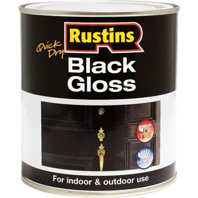 Pintura Brillante Negra de Secado Rápido Rustins - 1L Pintura Brillante Negra de Secado Rápido Rustins - 1L