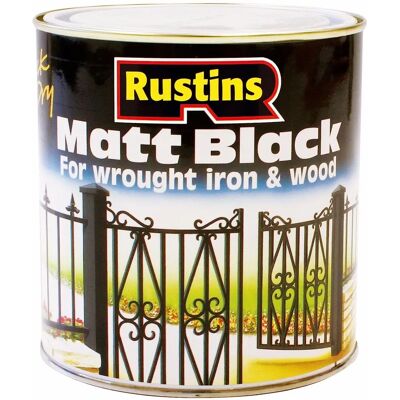 Rustins Rustins BLAM1000 Peinture Noire Mate - 1 Litre - Publicité Rustins Rustins BLAM1000 Peinture Noire Mate - 1 Litre - Publicité