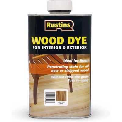 Rustins Light Oak Wood Dye - 250ml - Wood Dye Rustins Light Oak Wood Dye - 250ml - Wood Dye