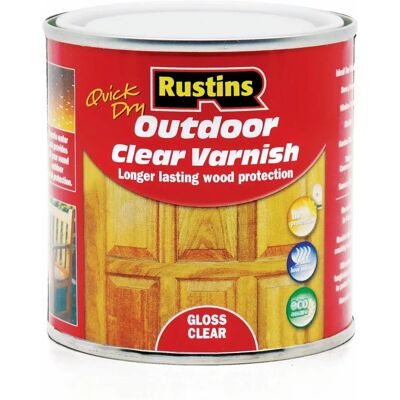 Rustins EAVG250 Quick Drying Outdoor Clear Varnish Gloss - Varnish Rustins EAVG250 Quick Drying Outdoor Clear Varnish Gloss - Varnish