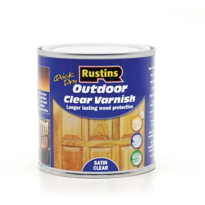 Vernis extérieur transparent séchant rapidement Rustins EAVS250 - Vernis - Publicité Vernis extérieur transparent séchant rapidement Rustins EAVS250 - Vernis - Publicité
