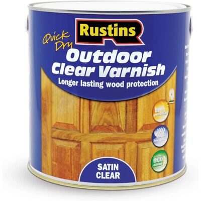 Rustins EAVS2500 Quick Drying Outdoor Clear Varnish Satin 2.5 Litre Rustins EAVS2500 Quick Drying Outdoor Clear Varnish Satin 2.5 Litre